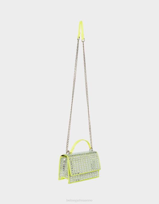 Betsey Johnson kvinner 4B8F239 tilbehør shine på konvertibel klaffveske sitron