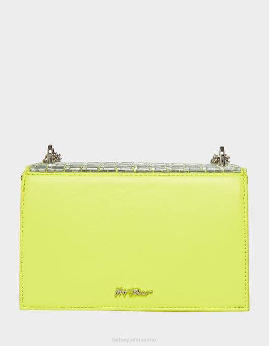 Betsey Johnson kvinner 4B8F239 tilbehør shine på konvertibel klaffveske sitron