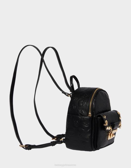 Betsey Johnson kvinner 4B8F241 tilbehør no brainer skull mini ryggsekk svart