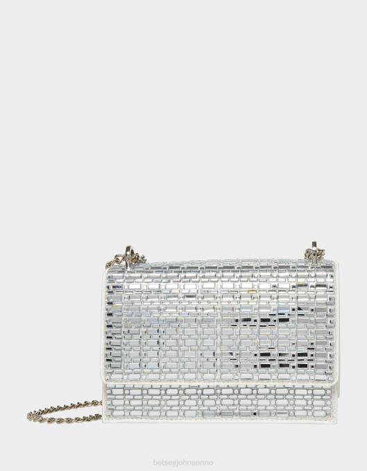 Betsey Johnson kvinner 4B8F242 tilbehør shine på konvertibel klaffveske elfenbein