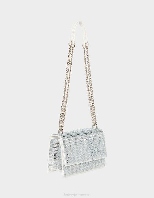 Betsey Johnson kvinner 4B8F242 tilbehør shine på konvertibel klaffveske elfenbein