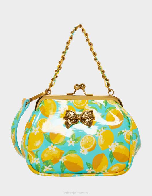 Betsey Johnson kvinner 4B8F244 tilbehør lil' nugget kiss lock bag sitron