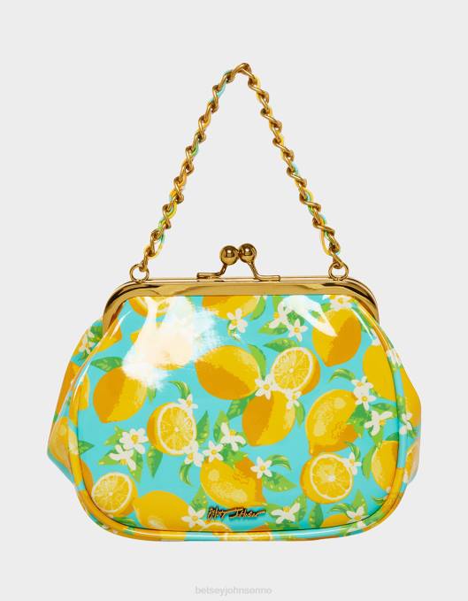 Betsey Johnson kvinner 4B8F244 tilbehør lil\' nugget kiss lock bag sitron
