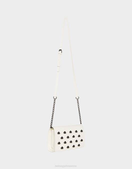 Betsey Johnson kvinner 4B8F245 tilbehør xo hodeskalle crossbody hvit