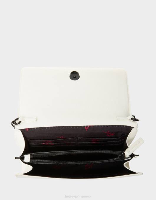 Betsey Johnson kvinner 4B8F245 tilbehør xo hodeskalle crossbody hvit