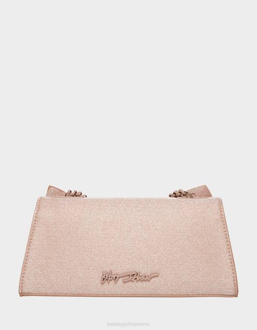 Betsey Johnson kvinner 4B8F249 tilbehør kantet bue cabriolet bag champagne