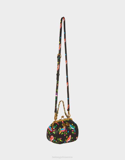Betsey Johnson kvinner 4B8F251 tilbehør lil\' nugget kiss lock bag svart multi