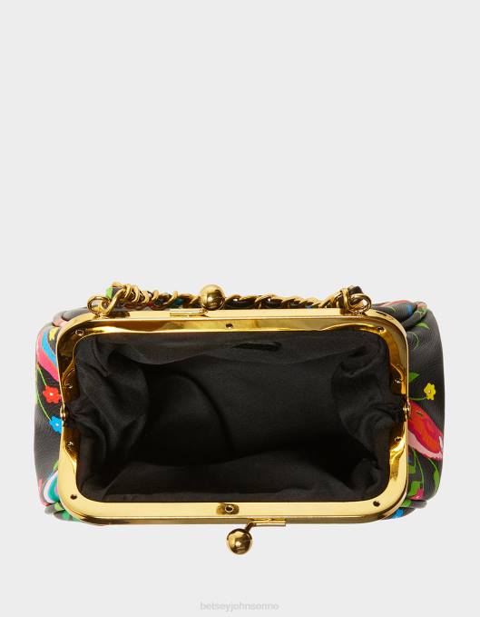 Betsey Johnson kvinner 4B8F251 tilbehør lil\' nugget kiss lock bag svart multi