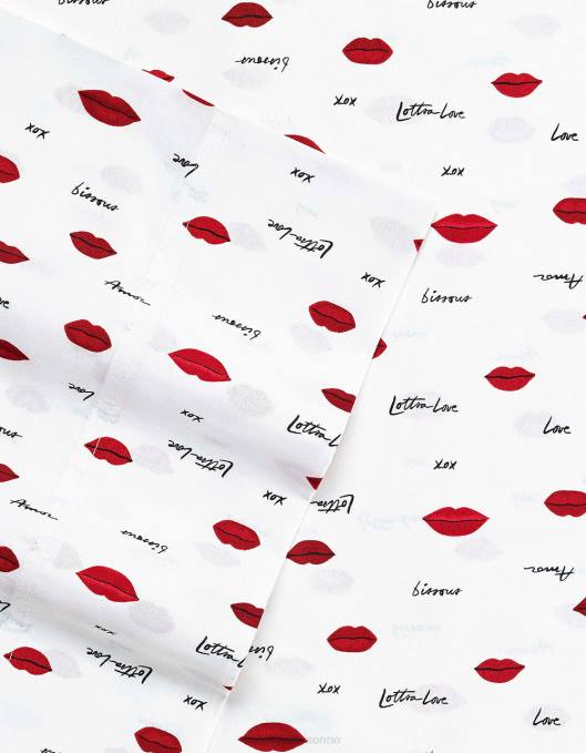 Betsey Johnson unisex 4B8F396 tilbehør love lips rød queen laken sett multi