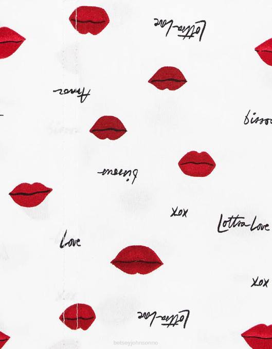 Betsey Johnson unisex 4B8F396 tilbehør love lips rød queen laken sett multi
