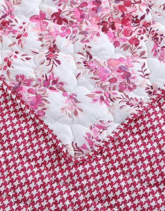 Betsey Johnson unisex 4B8F418 tilbehør floral vingård tvilling quilt sham sett rosa