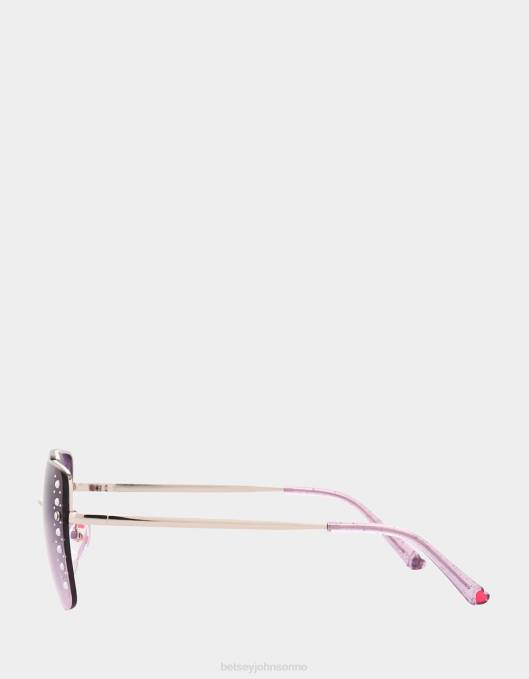 Betsey Johnson kvinner 4B8F370 tilbehør på kanten solbriller rosa