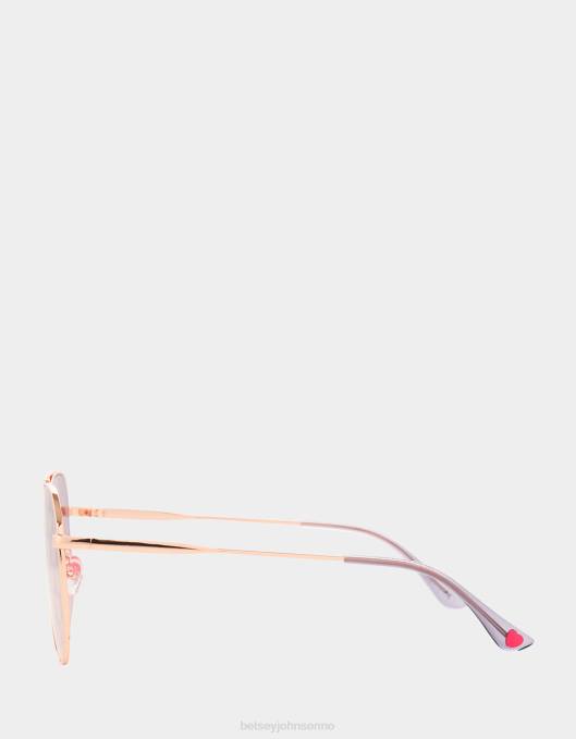 Betsey Johnson kvinner 4B8F374 tilbehør solbrillene med fin skrift gull
