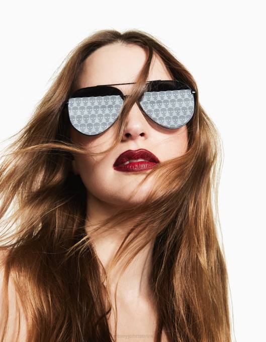 Betsey Johnson kvinner 4B8F375 tilbehør solbrillene med fin skrift svart