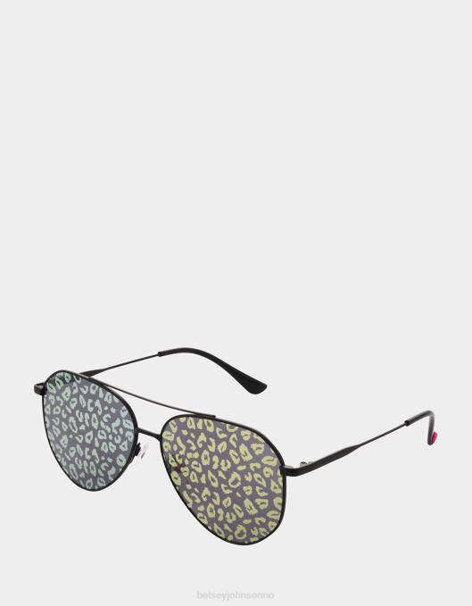 Betsey Johnson kvinner 4B8F377 tilbehør solbrillene med fin skrift svart/rosa