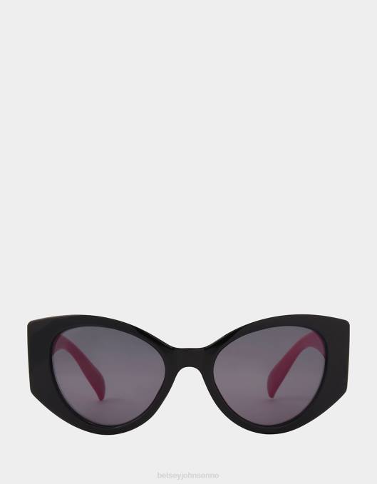 Betsey Johnson kvinner 4B8F388 tilbehør dobbel ta solbriller svart multi