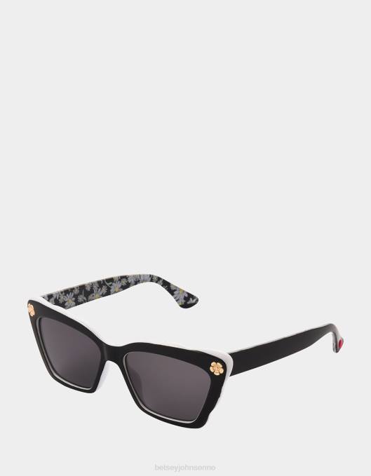 Betsey Johnson kvinner 4B8F392 tilbehør petite petals solbriller svart